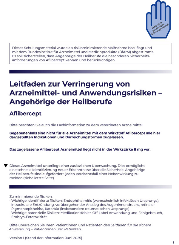 Leitfaden zur Verringerung von Arzneimittel- und Anwendungsrisiken  Angehrige der Heilberufe